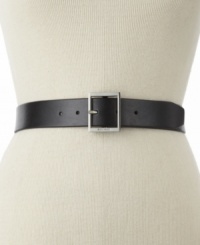 A classic wardrobe essential: the basic black belt. By Nine West. A classic wardrobe essential: the basic black belt. By Nine West.
