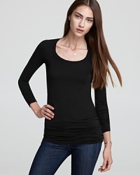 A scoop-worthy Splendid tee with tonal stripes in a supersoft and flattering stretch fabric. A scoop-worthy Splendid tee with tonal stripes in a supersoft and flattering stretch fabric.
