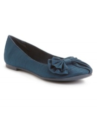 A fine romance: An oversized bow adds an enchanting element to Rocket Dog's Maddie flats. Comfort comes in the form of a flex sole. A fine romance: An oversized bow adds an enchanting element to Rocket Dog's Maddie flats. Comfort comes in the form of a flex sole.