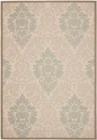 Area Rug 6x9 Rectangle Transitional Beige - Dark Beig Color - Safavieh Courtyard Rug from RugPal