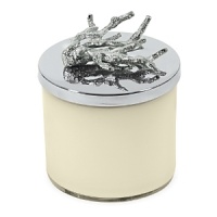 Make the evening brilliant with this ocean-inspired candle. Nickel plate coral branches out from the lid to evoke the abundance of life under the ocean waves. Make the evening brilliant with this ocean-inspired candle. Nickel plate coral branches out from the lid to evoke the abundance of life under the ocean waves.