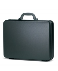 Sleek and sturdy, designed with European-style minimalism, this attaché carries an air of importance. Organize your business essentials in accordion-style portfolios and multiple compartments, all set within a durable ABS exterior with strong fiberglass-filled nylon frame. Three-year warranty. Sleek and sturdy, designed with European-style minimalism, this attaché carries an air of importance. Organize your business essentials in accordion-style portfolios and multiple compartments, all set within a durable ABS exterior with strong fiberglass-filled nylon frame. Three-year warranty.