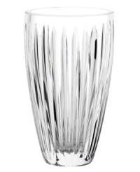 Inspired by the notched bezels of a luxury watchband, this Marquis by Waterford vase defies time with upright cuts and a clean silhouette in radiant crystal. Inspired by the notched bezels of a luxury watchband, this Marquis by Waterford vase defies time with upright cuts and a clean silhouette in radiant crystal.