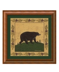 Redecorate your living room like a cozy lodge with Folk Bear by Warren Kimble. A lone bear surrounded by pine cones, a forest-green mat and dark wood frame creates a look of rustic charm. Redecorate your living room like a cozy lodge with Folk Bear by Warren Kimble. A lone bear surrounded by pine cones, a forest-green mat and dark wood frame creates a look of rustic charm.