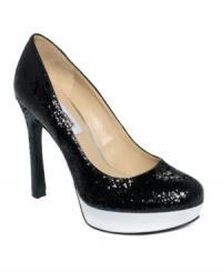 Sparkle the night away. Joan & David's Quella platform pumps feature a shining glitter upper and a beautiful mirror-covered platform. Sparkle the night away. Joan & David's Quella platform pumps feature a shining glitter upper and a beautiful mirror-covered platform.