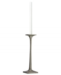 Molded by fire and finished by hand, the Burnished Metal candlestick boasts a sleek, modern look and the rich textural detail that defines so much of the Donna Karan Lenox collection. Molded by fire and finished by hand, the Burnished Metal candlestick boasts a sleek, modern look and the rich textural detail that defines so much of the Donna Karan Lenox collection.