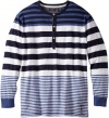 Nautica Men's Big-Tall Long Sleeve Striped Henley