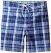 Nautica Men's Big-Tall Marine Plaid Trunk