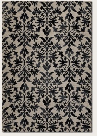 Couristan 6316/6333 Everest Retro Damask/Grey-Black 3-Feet 11-Inch by 5-Feet 3-Inch Rug Couristan 6316/6333 Everest Retro Damask/Grey-Black 3-Feet 11-Inch by 5-Feet 3-Inch Rug