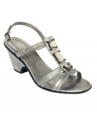 Gem embellishments on the vamp of Karen Scott's Kimbella sandals take this cute strappy pair to the next level of style. Gem embellishments on the vamp of Karen Scott's Kimbella sandals take this cute strappy pair to the next level of style.