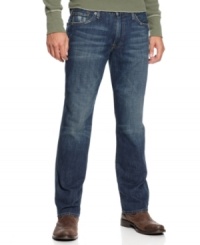 Keep it clean and classic with these straight-leg jeans from Lucky Brand. Keep it clean and classic with these straight-leg jeans from Lucky Brand.