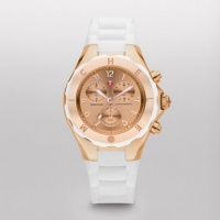 MICHELE Tahitian Jelly Bean Large White Rose Gold Tone Dial MICHELE Tahitian Jelly Bean Large White Rose Gold Tone Dial