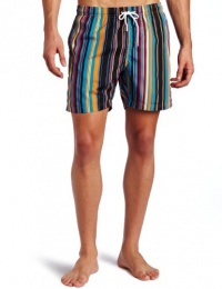 Bottoms Out Men's Stripe Swim Short