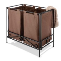 Java Wrought Iron Folding Double Hamper Java Wrought Iron Folding Double Hamper