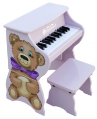 This versatile little piano grows with your child! The main unit, decorated with a whimsical animal's head, is perfect for toddlers because it sits safely and squarely on the floor within easy reach of little hands. Later on, the sides with the animal's body can be attached, conveniently raising the piano to a comfortable upright height for an older child seated at the bench. Whether for a holiday gift, special occasion, or just for fun, this little piano is a great choice. Most importantly, it will encourage a child on a path to music. This versatile little piano grows with your child! The main unit, decorated with a whimsical animal's head, is perfect for toddlers because it sits safely and squarely on the floor within easy reach of little hands. Later on, the sides with the animal's body can be attached, conveniently raising the piano to a comfortable upright height for an older child seated at the bench. Whether for a holiday gift, special occasion, or just for fun, this little piano is a great choice. Most importantly, it will encourage a child on a path to music.
