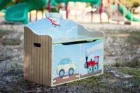 Teamson Kids Boys Toy Chest - Transportation Room Collection Teamson Kids Boys Toy Chest - Transportation Room Collection