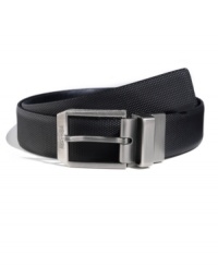 Kenneth Cole puts the polish in your workweek (and weekend) with the versatile design of this textured reversible leather belt. Kenneth Cole puts the polish in your workweek (and weekend) with the versatile design of this textured reversible leather belt.