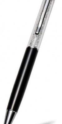 YooMee 2-in-1 Black Capacitive Touchscreen Stylus and Ballpoint Pen with Swarovski Crystals