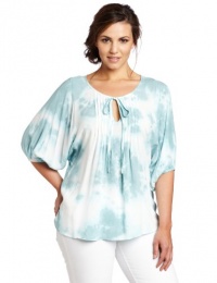 Karen Kane Women's Plus-Size Tie Dye Pintuck Top Karen Kane Women's Plus-Size Tie Dye Pintuck Top