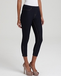 HUE's soft and versatile denim leggings pair perfectly with chunky knits and oversized tees. HUE's soft and versatile denim leggings pair perfectly with chunky knits and oversized tees.