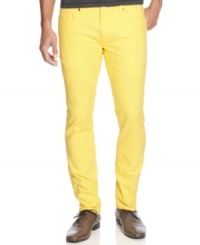 Pop some color into your wardrobe with this skinny jeans from INC International Concepts. Pop some color into your wardrobe with this skinny jeans from INC International Concepts.