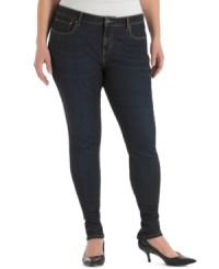 Snag the comfort of leggings and the style of jeans with these plus size jeggings by Levi's-- pair them with the season's hottest tops! Snag the comfort of leggings and the style of jeans with these plus size jeggings by Levi's-- pair them with the season's hottest tops!