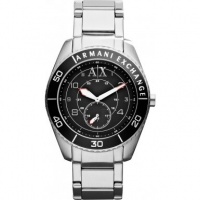Armani Exchange GMT Black Dial Stainless Steel Mens Watch AX1263 Armani Exchange GMT Black Dial Stainless Steel Mens Watch AX1263