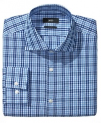 Hugo Boss Dress Shirt, BOSS Black Slim Fit Checked Long Sleeve Shirt Hugo Boss Dress Shirt, BOSS Black Slim Fit Checked Long Sleeve Shirt