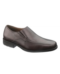 This pair of men's dress shoes was specially designed with your comfort in mind. These leather loafers from Hush Puppies are crafted from soft full-grain leather with an ultra-cushioned sole to keep you on your toes all day long. This pair of men's dress shoes was specially designed with your comfort in mind. These leather loafers from Hush Puppies are crafted from soft full-grain leather with an ultra-cushioned sole to keep you on your toes all day long.