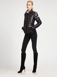 Ideal for layering, this lightweight quilted jacket features Polartec® Power Stretch® fabric along its sides for additional flexibility.Stand collarConcealed elasticized waist for a great fitSlim fitAbout 26 from shoulder to hemFully linedNylonFill: Hutterite goose-down feathersDry cleanImported Model shown is 5'11 (180cm) wearing US size Small. Ideal for layering, this lightweight quilted jacket features Polartec® Power Stretch® fabric along its sides for additional flexibility.Stand collarConcealed elasticized waist for a great fitSlim fitAbout 26 from shoulder to hemFully linedNylonFill: Hutterite goose-down feathersDry cleanImported Model shown is 5'11 (180cm) wearing US size Small.