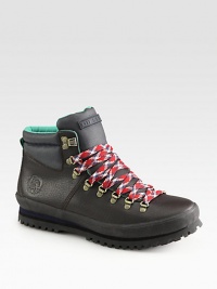 A classic hiking style perfectly fit for the trail and beyond, crafted in lightly textured leather and finished with vibrant, contrast laces.Leather upperPadded insoleRubber soleImported A classic hiking style perfectly fit for the trail and beyond, crafted in lightly textured leather and finished with vibrant, contrast laces.Leather upperPadded insoleRubber soleImported