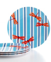 Out with the blue. Enjoy meals on the patio and beside the pool with lightweight, perfect-for-summer plastic salad plates from The Cellar. (Clearance) Out with the blue. Enjoy meals on the patio and beside the pool with lightweight, perfect-for-summer plastic salad plates from The Cellar. (Clearance)