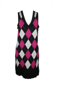 Tommy Hilfiger Womens Argyle Sleeveless Sweater Dress