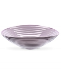 Celebrated chef and writer Sophie Conran introduces dinnerware designed for every step of the meal, from oven to table. A ribbed texture gives this mulberry Portmeirion salad bowl the charm of traditional hand-thrown pottery. Celebrated chef and writer Sophie Conran introduces dinnerware designed for every step of the meal, from oven to table. A ribbed texture gives this mulberry Portmeirion salad bowl the charm of traditional hand-thrown pottery.