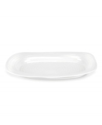 A collaboration between Portmeirion and celebrated chef Sophie Conran, this versatile sandwich tray is an ideal addition to your white dinnerware and offers the charming look of hand-thrown pottery in porcelain designed for the rigors of daily use. A collaboration between Portmeirion and celebrated chef Sophie Conran, this versatile sandwich tray is an ideal addition to your white dinnerware and offers the charming look of hand-thrown pottery in porcelain designed for the rigors of daily use.