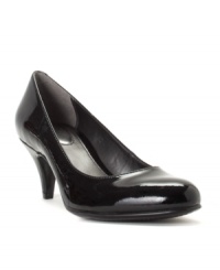 Cool and classic, the Alfani Denny Pumps define timeless, effortless elegance with their versatile rounded toe silhouette, shining patent finish and wearable lower heel. Cool and classic, the Alfani Denny Pumps define timeless, effortless elegance with their versatile rounded toe silhouette, shining patent finish and wearable lower heel.