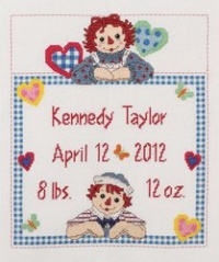 Bucilla Baby 45664 Counted Cross Stitch Birth Record Kit, Heart to Heart Bucilla Baby 45664 Counted Cross Stitch Birth Record Kit, Heart to Heart
