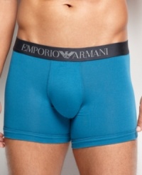 These boxer briefs from Emporio Armani are a stylish and super comfortable way to keep yourself collected underneath. These boxer briefs from Emporio Armani are a stylish and super comfortable way to keep yourself collected underneath.