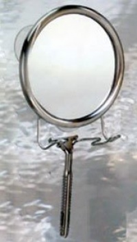 InterDesign Forma Brushed Stainless Steel Suction Fog Free Mirror with Razor Holder InterDesign Forma Brushed Stainless Steel Suction Fog Free Mirror with Razor Holder