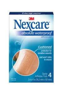 Nexcare Absolute Waterproof Adhesive Gauze Pad, 3 Inches X 4 Inches Nexcare Absolute Waterproof Adhesive Gauze Pad, 3 Inches X 4 Inches