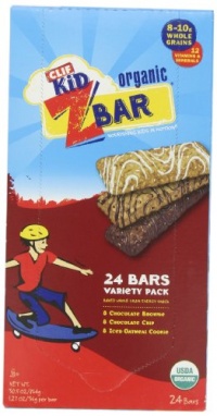 Clif Kid Z Bar Variety Pack, Chocolate Chip, Choc Brownie, Iced Oatmeal Cookie, 24 Count Clif Kid Z Bar Variety Pack, Chocolate Chip, Choc Brownie, Iced Oatmeal Cookie, 24 Count