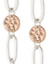 Nine West In The Groove Tri-Tone Linear Textured Drop Earrings