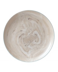 Less is more. Make a big statement with the minimalist shape and marbled neutrals of this Nature's Canvas collection of serving platters. Durable stoneware with turquoise trim and interior glaze this set of serving plates, adding a cool, modern appeal to the main course. Less is more. Make a big statement with the minimalist shape and marbled neutrals of this Nature's Canvas collection of serving platters. Durable stoneware with turquoise trim and interior glaze this set of serving plates, adding a cool, modern appeal to the main course.
