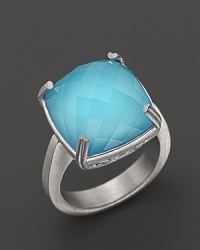 Lisa Nik Sterling Silver Ocean Cushion Ring Lisa Nik Sterling Silver Ocean Cushion Ring