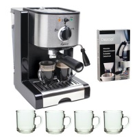 Capresso EC100 Refurbished Pump Espresso and Cappuccino Machine + 4 Pieces10 oz. ARC Handy Glass Coffe Mug + Urnex Dezcal Home Activated Coffee/ Espresso Descaler Capresso EC100 Refurbished Pump Espresso and Cappuccino Machine + 4 Pieces10 oz. ARC Handy Glass Coffe Mug + Urnex Dezcal Home Activated Coffee/ Espresso Descaler