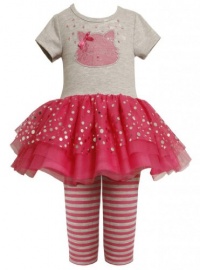 Pink Sequin Kitty Cat Face Tutu Dress / Legging Set PI3SX,Bonnie Jean Little Girls Pink Sequin Kitty Cat Face Tutu Dress / Legging Set PI3SX,Bonnie Jean Little Girls