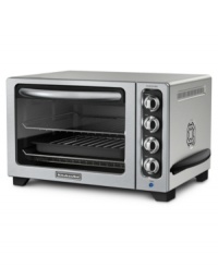 Go no farther than your countertop for toasting, baking, broiling, warming and convection heat in an easy-to-clean oven with a non-stick interior that includes a broil pan and drip tray, providing you with endless low maintenance meal options. 1-year warranty. Model KCO223CU. Go no farther than your countertop for toasting, baking, broiling, warming and convection heat in an easy-to-clean oven with a non-stick interior that includes a broil pan and drip tray, providing you with endless low maintenance meal options. 1-year warranty. Model KCO223CU.