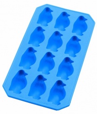 Lekue Slim Penguin Ice Cube Tray, Blue