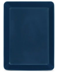 With a minimalist design and unparalleled durability, the Teema platter makes preparing and serving meals a cinch. Featuring a sleek angled edge in glossy blue porcelain by Kaj Franck for Iittala. With a minimalist design and unparalleled durability, the Teema platter makes preparing and serving meals a cinch. Featuring a sleek angled edge in glossy blue porcelain by Kaj Franck for Iittala.