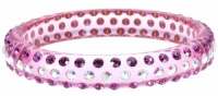 Trendy Lucite/Clear Pink Acrylic Bangle Bracelet with Colorful Multicolor Crystal Rhinestones Trendy Lucite/Clear Pink Acrylic Bangle Bracelet with Colorful Multicolor Crystal Rhinestones